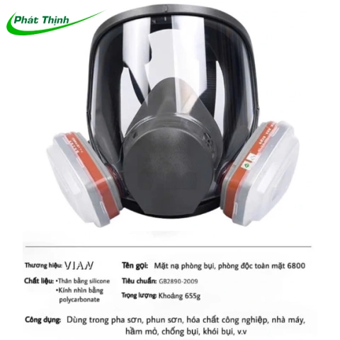 Mặt nạ phòng độc toàn diện 6800