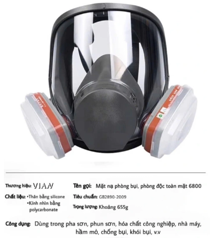 Mặt nạ phòng độc toàn diện 6800